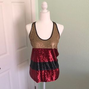 Size M DKNY Jeans sequined racerback